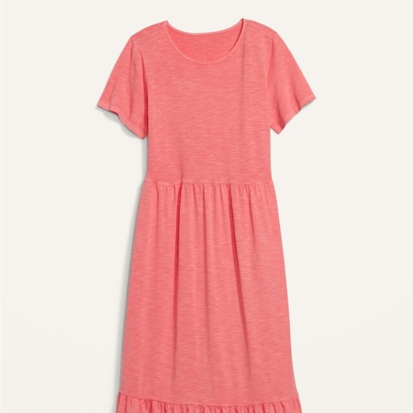 NEW WHITE OLD NAVY Swing MIDI 2x Plus size Dress tiered - Picture 2 of 7